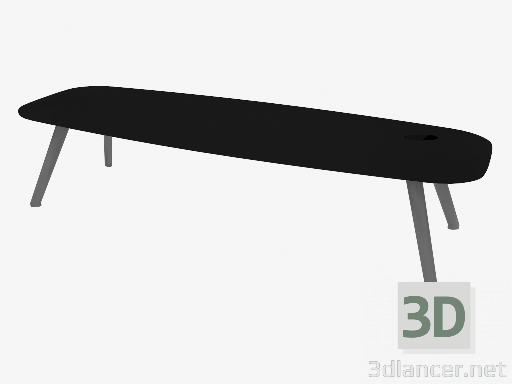 3d модель Стол журнальный (Black Fenix 120x40x30) – превью