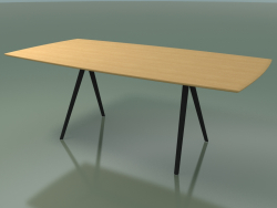 Mesa en forma de jabón 5420 (H 74 - 100x200 cm, patas 150 °, chapa de roble natural L22, V44)