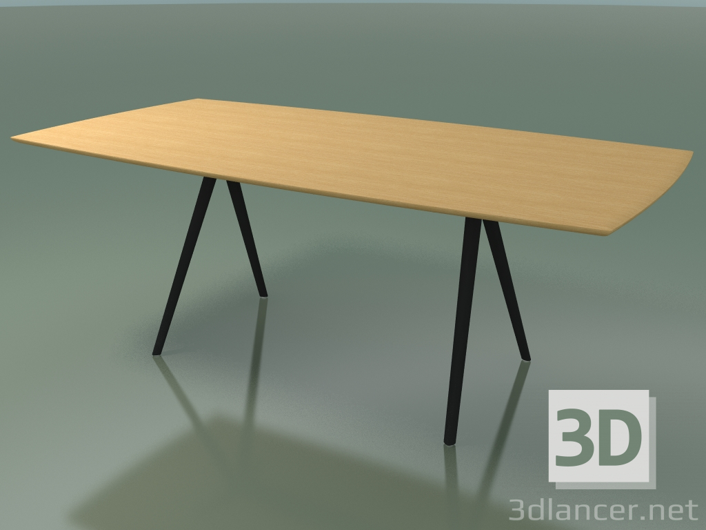 3d модель Стіл зі стільницею в формі мила 5420 (H 74 - 100x200 cm, ніжки 150 °, veneered L22 natural oak, V44) – превью