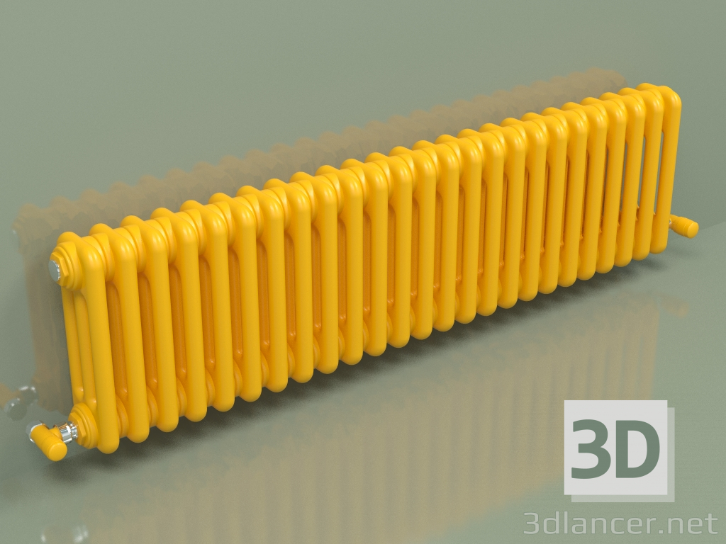 modèle 3D Radiateur TESI 3 (H 300 25EL, jaune melon - RAL 1028) - preview