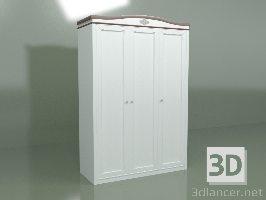 3D Modell Kleiderschrank 3 Türen PM 130 - Vorschau