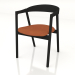 3d model Chair Muna with leather upholstery (dark) - preview