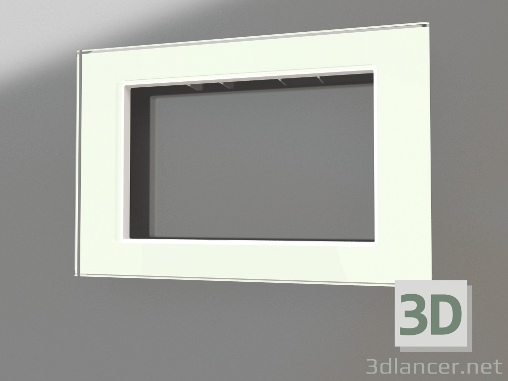 modello 3D Cornice doppia presa Favorit (vetro naturale) - anteprima