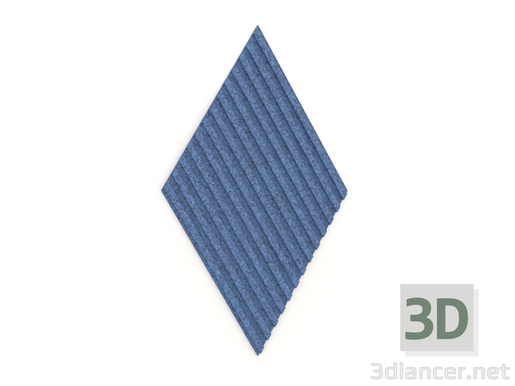 modello 3D Pannello murale 3D STRIPE (blu) - anteprima