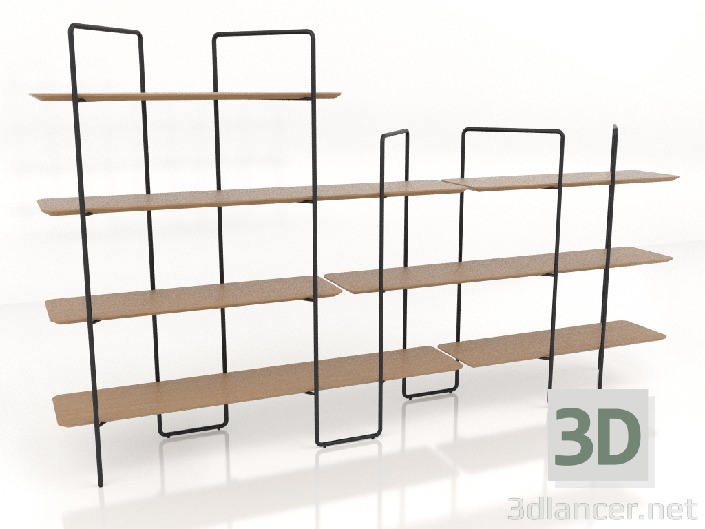 3D Modell Modulares Rack (Zusammensetzung 15 (05+03+U)) - Vorschau