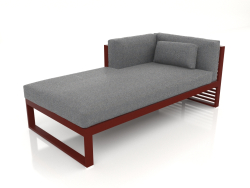 Modular sofa, section 2 left (Wine red)