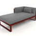 3D Modell Modulares Sofa, Abschnitt 2 links (Weinrot) - Vorschau