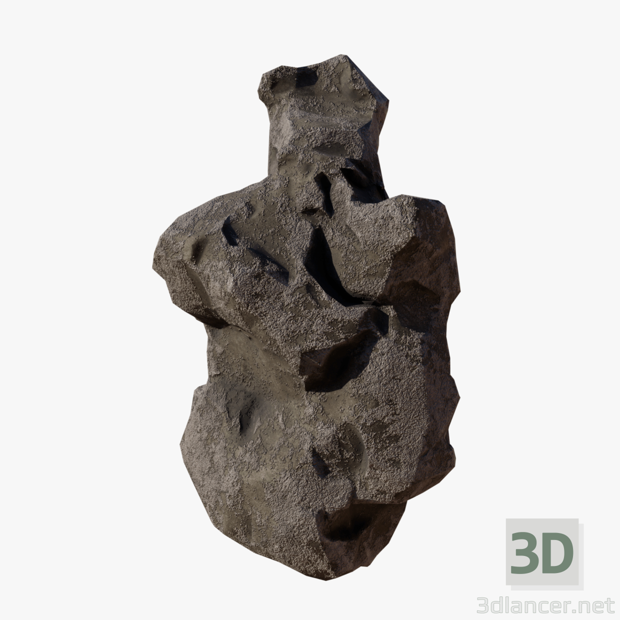 3d model Old rock - preview