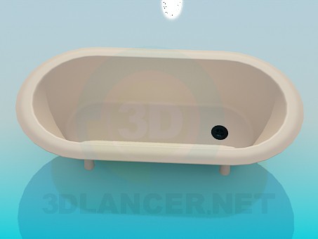 modello 3D Bagno piccolo - anteprima