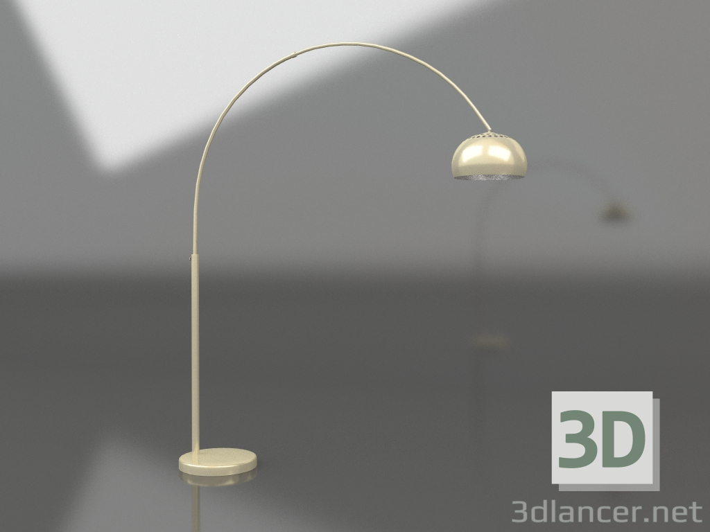 modello 3D Lampada da terra Fiocco in Metallo (Ottone) - anteprima