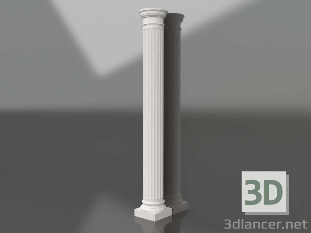 3D modeli Alçı kolonu KK 036 (D=300mm, H=3000mm) - önizleme