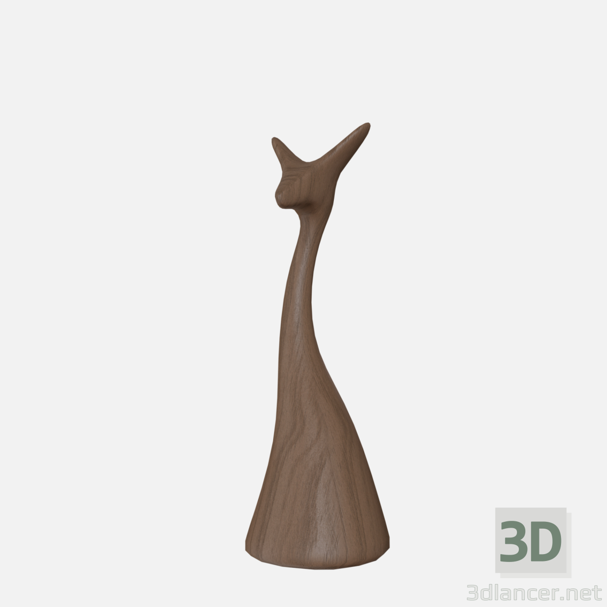 3d Wood Fox model buy - render