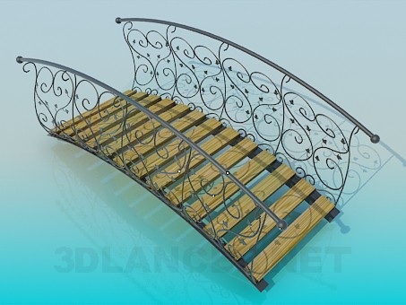 3d model Park bridge - preview 3d model Park bridge - preview