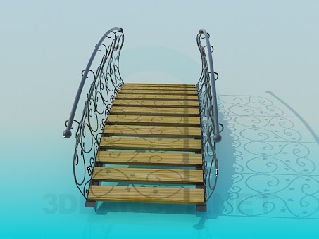 3d model Park bridge - preview 3d model Park bridge - preview