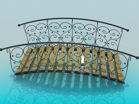 3d model Park bridge - preview 3d model Park bridge - preview