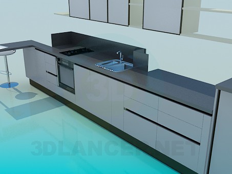 3d модель Кухонный гарнитур – превью 3d модель Кухонный гарнитур – превью