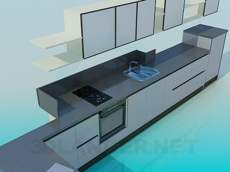 3d модель Кухонный гарнитур – превью 3d модель Кухонный гарнитур – превью