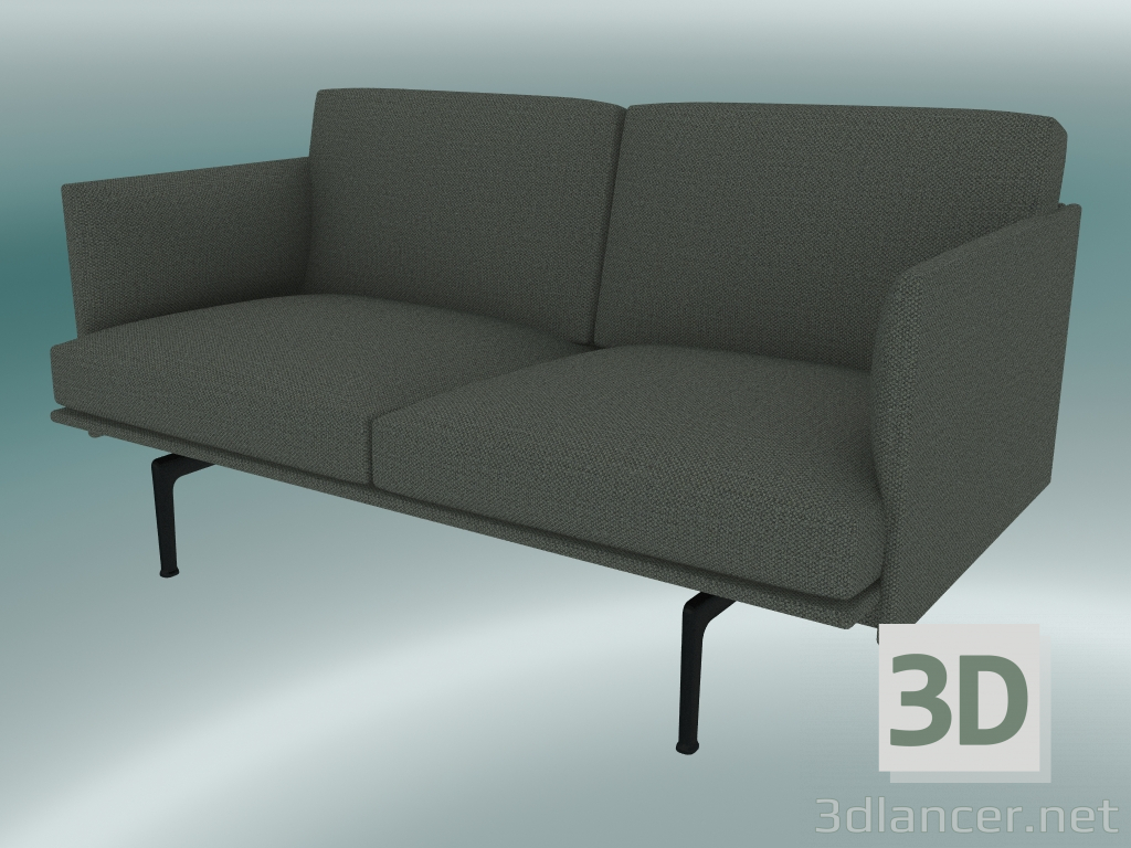 modèle 3D Canapé de studio Outline (Fiord 961, Noir) - preview
