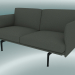 Modelo 3d Sofá de estúdio Outline (Fiord 961, Preto) - preview