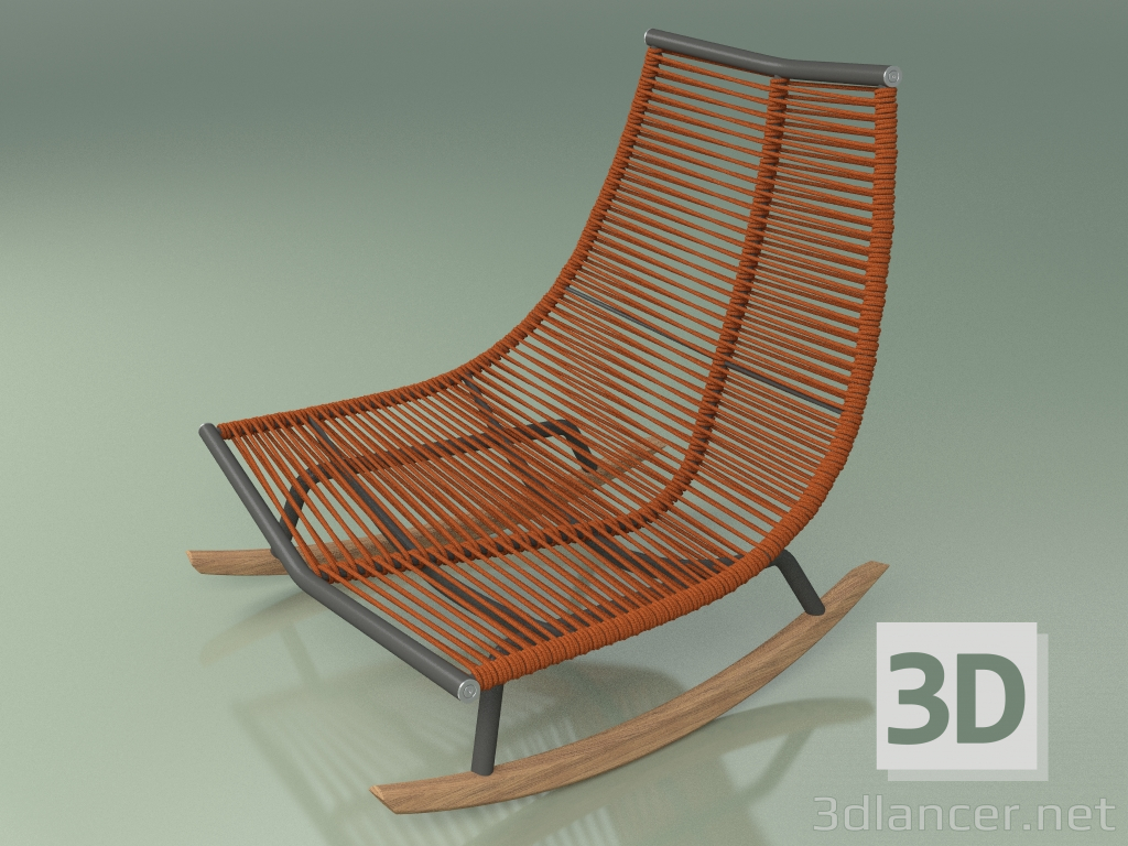 modèle 3D Rocking chair 003 (Metal Smoke) - preview