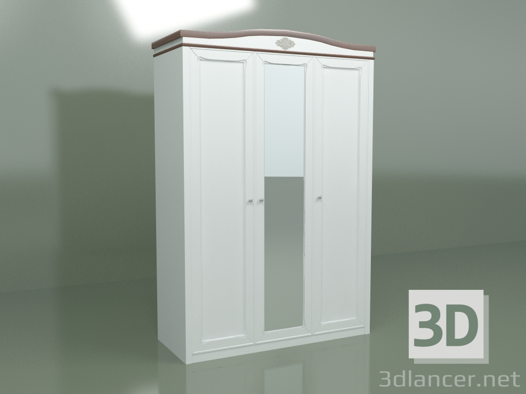 3D Modell Kleiderschrank 3 Türen mit Spiegel PM 1303 - Vorschau