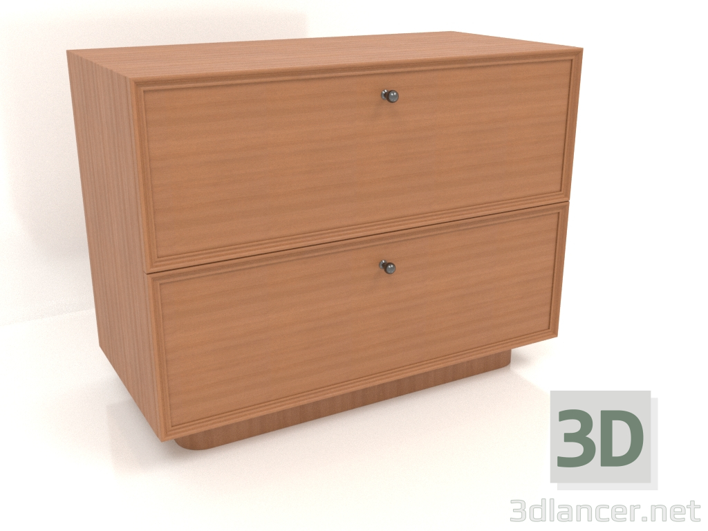 3d model Mueble TM 15 (800x400x621, rojo madera) - vista previa