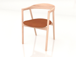 Chair Muna with leather upholstery (light)