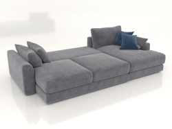 Canapé-lit SHERLOCK (élargi, option de revêtement 6)