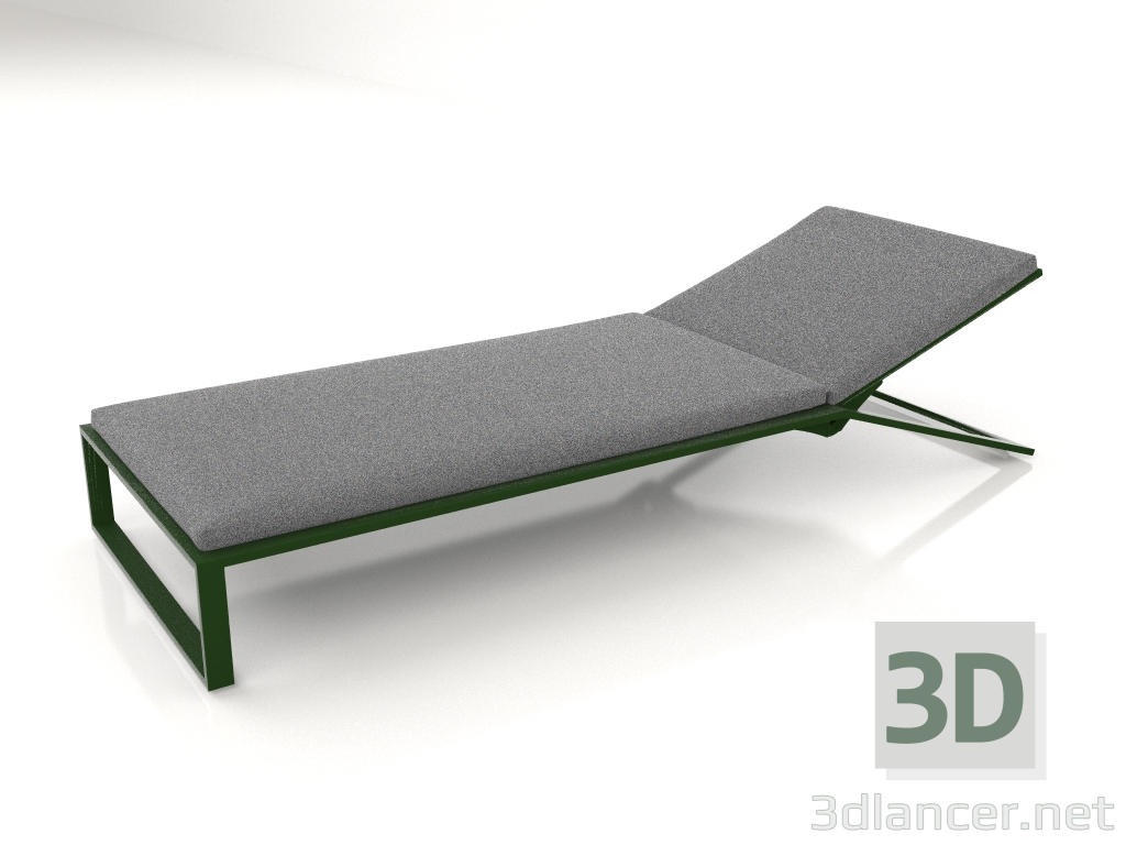 3D Modell Liegestuhl (Flaschengrün) - Vorschau