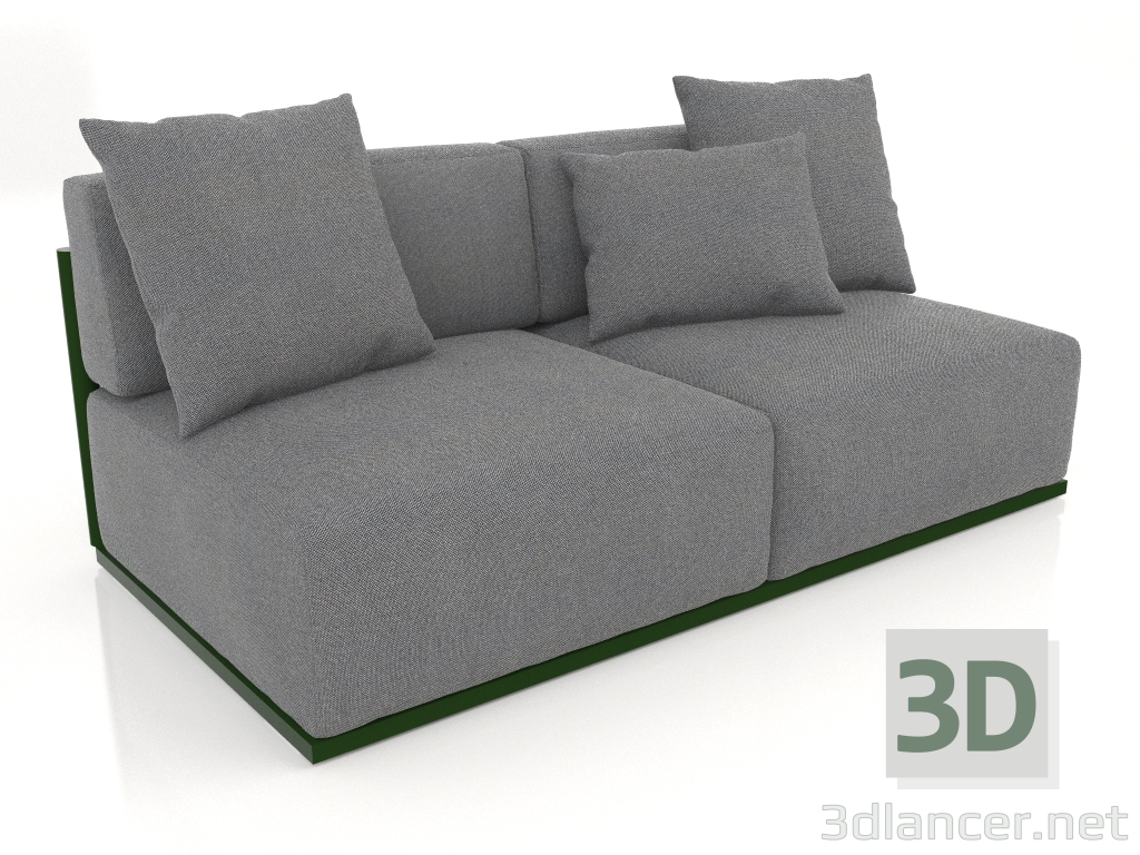 modello 3D Modulo divano sezione 4 (Verde bottiglia) - anteprima