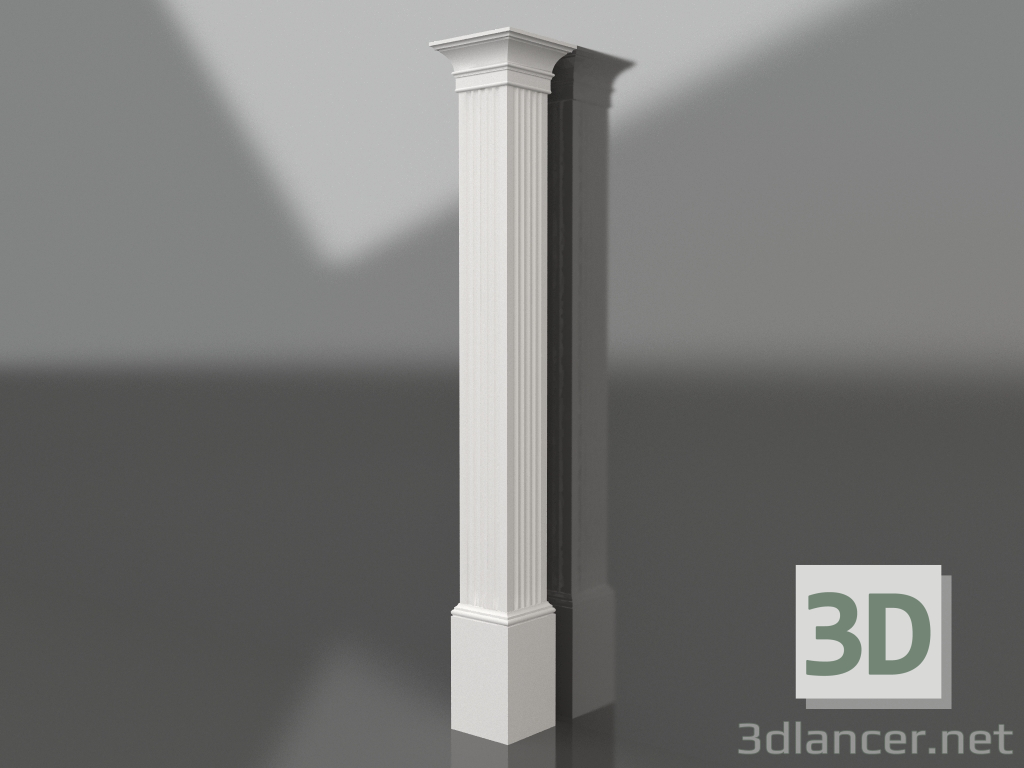 modèle 3D Colonne de plâtre KK 038 (base 260x260) - preview