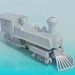 modello 3D Locomotiva - anteprima