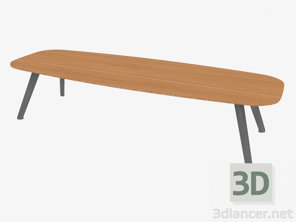 modello 3D Tavolino (rovere 120x40x30) - anteprima