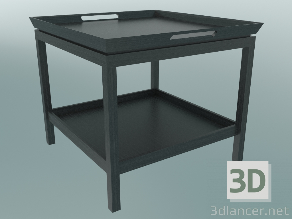 modèle 3D Table basse Newport avec plateau et étagère - preview