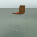 3d model Bar chair 0477 (on a sled, with upholstery in the front, teak effect) - preview