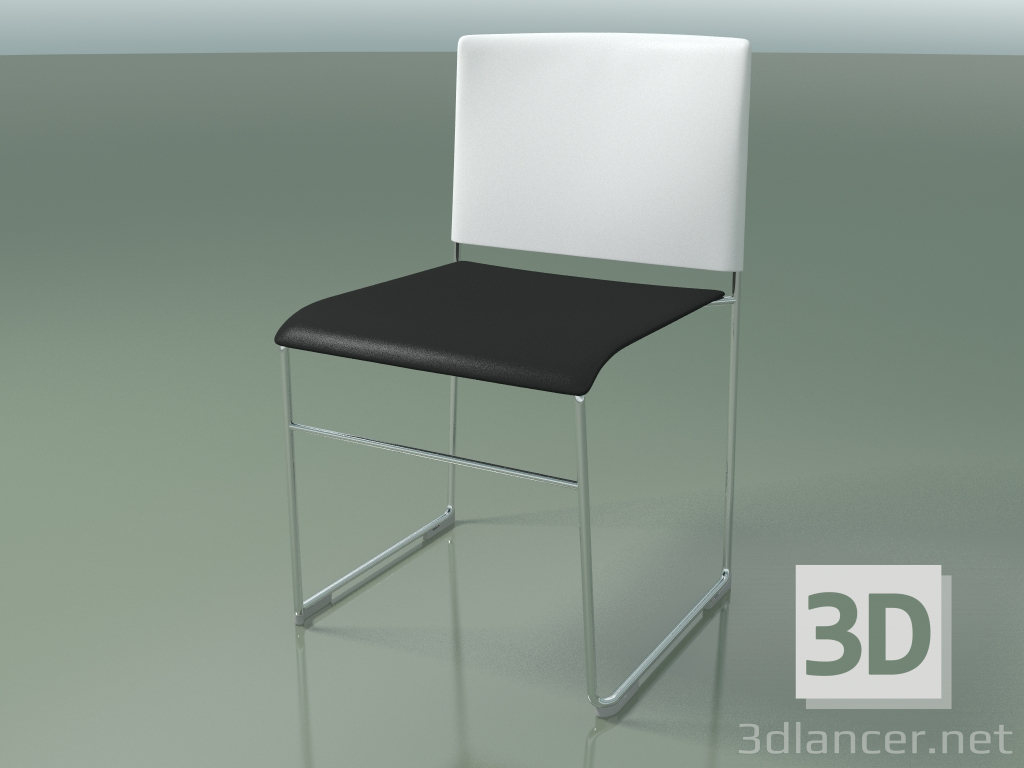 Modelo 3d Cadeira empilhável 6600 (polipropileno Branco co segunda cor, CRO) - preview