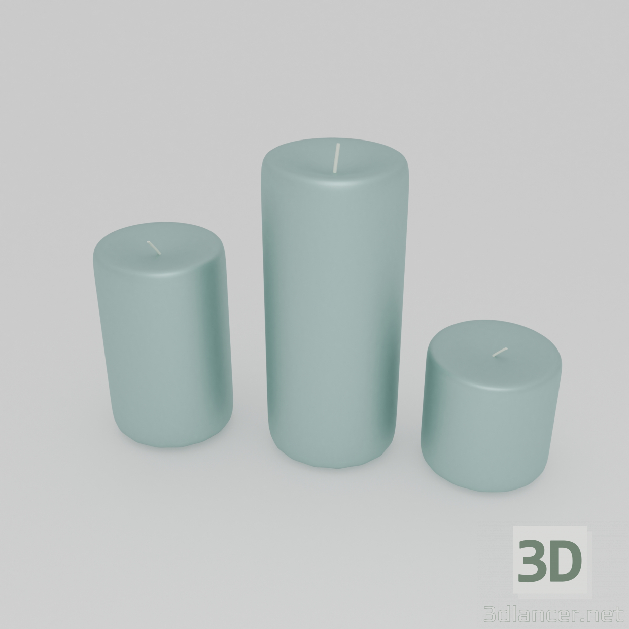 3d Decorative candles model buy - render