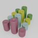 3d Decorative candles model buy - render