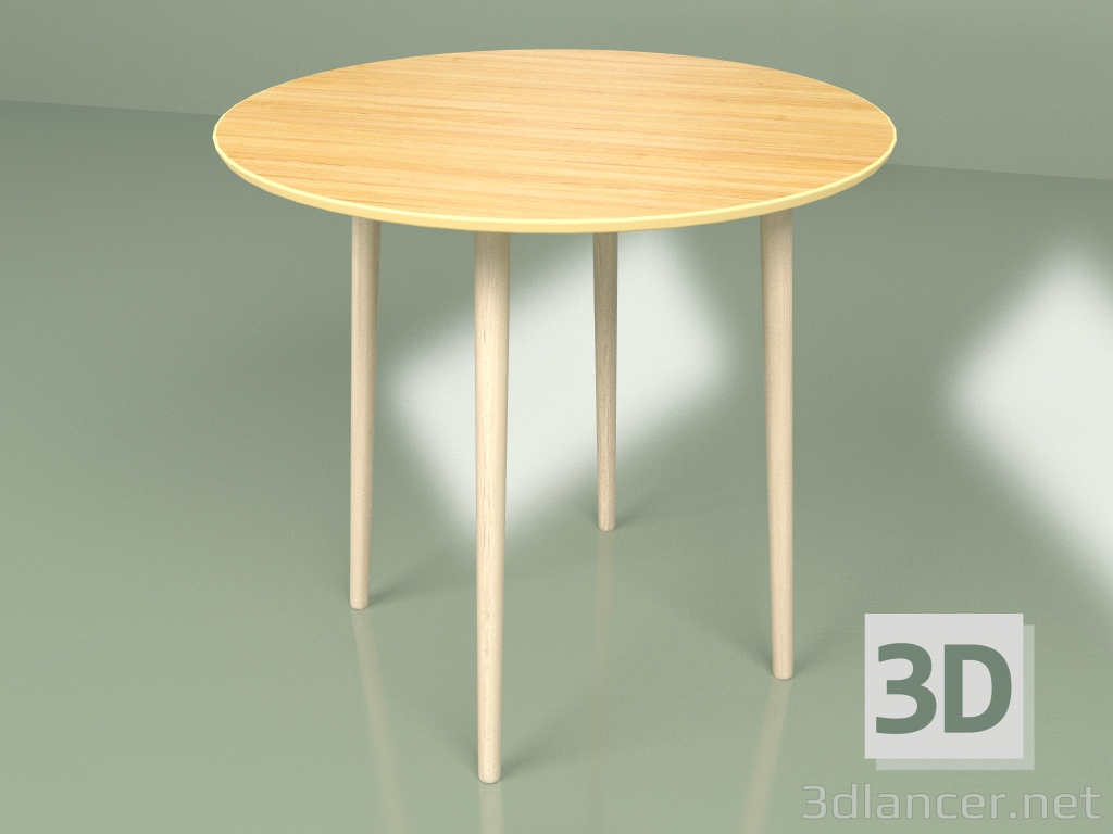 3d model Middle table Sputnik 80 cm veneer (yellow ocher) - preview