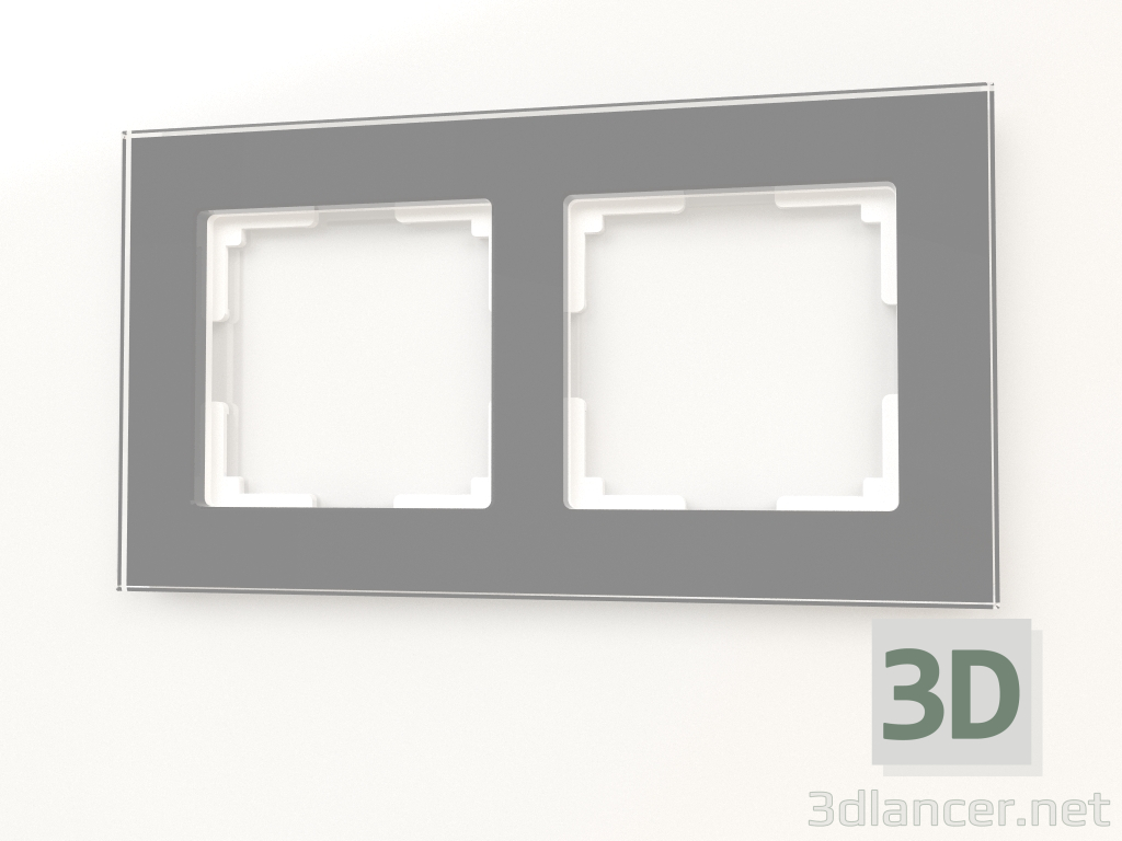 3d model Frame for 2 posts Favorit (gray, glass) - preview