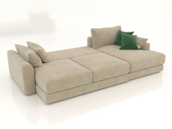 Sofa-bed SHERLOCK (folded, upholstery option 1)