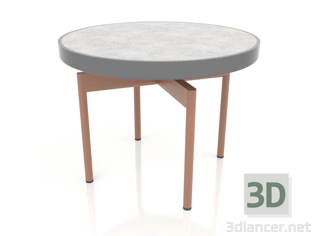 modello 3D Tavolino rotondo Ø60 (Antracite, DEKTON Kreta) - anteprima