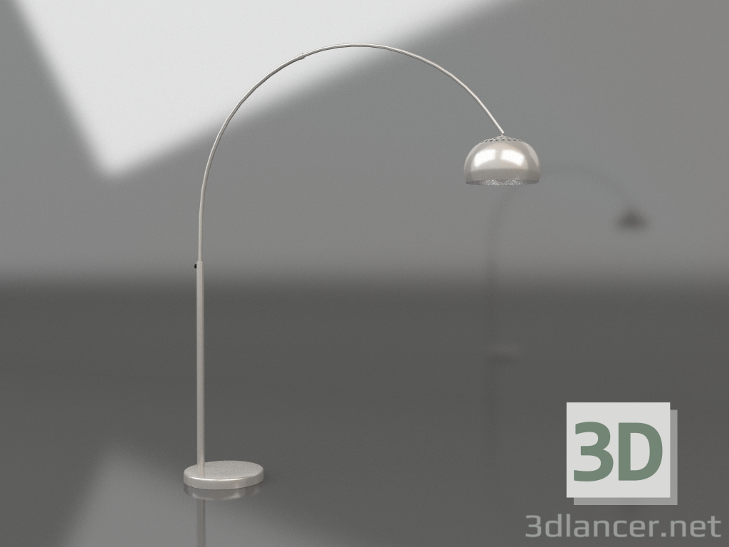 3D modeli Yer lambası Metal Fiyonk (Gri) - önizleme