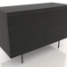 3d model Cajonera 5 METAL 1200x500x800 (negro RAL 9005) - vista previa