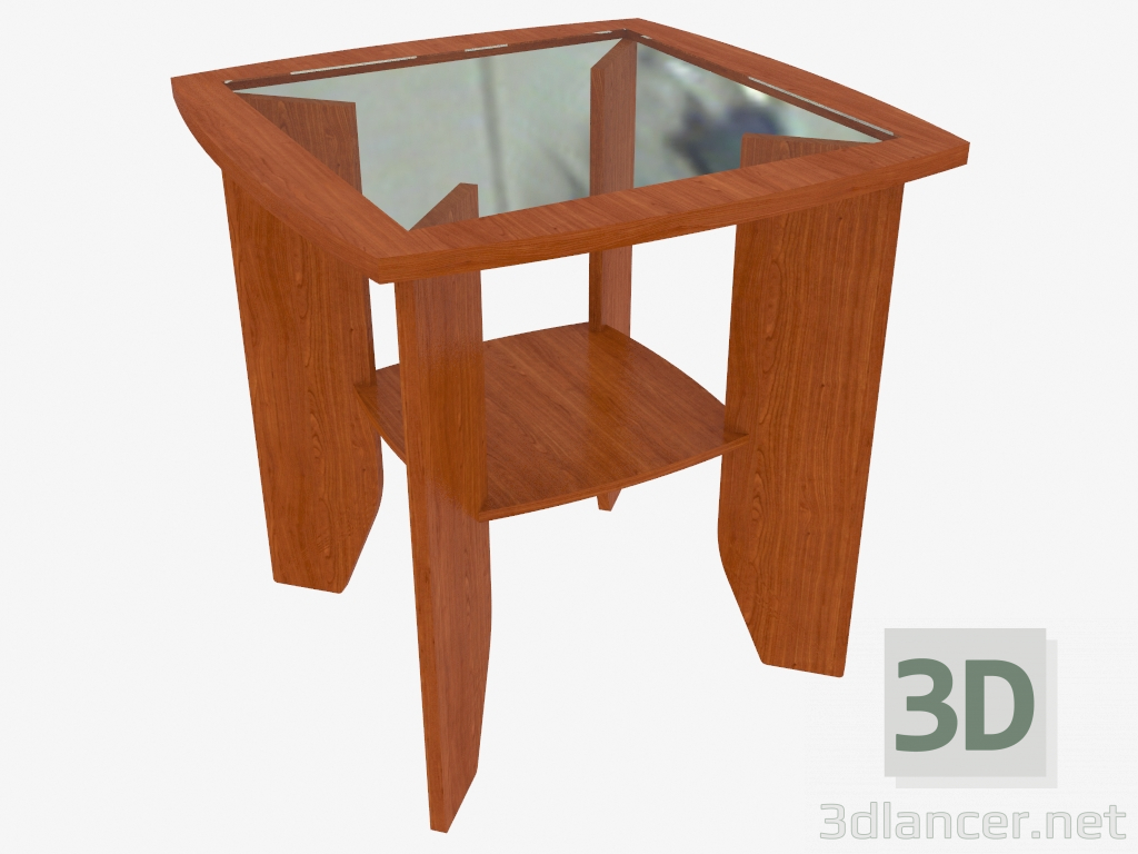 modello 3D Tavolino con piano in vetro (70х70х72) - anteprima