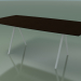 modello 3D Tavolo a forma di sapone 5420 (H 74 - 100x200 cm, gambe 180 °, impiallacciato L21 wengè, V12) - anteprima