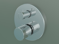 Flush-mounted thermostat with shut-off and diverter valve (10720000)