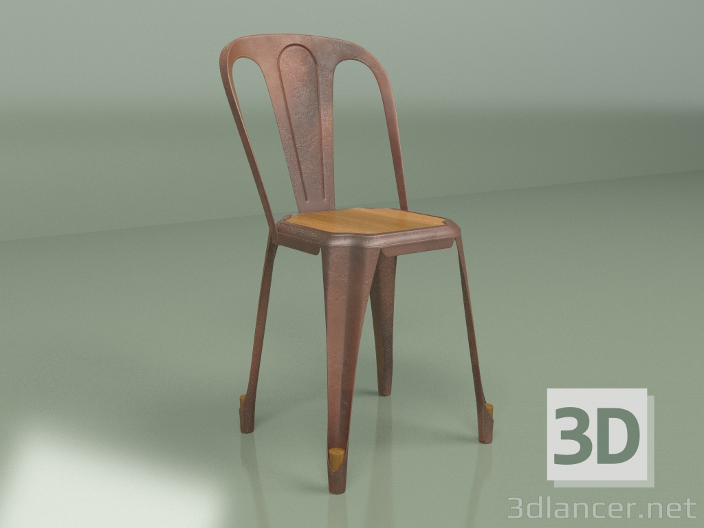 3d model Chair Marais Vintage Wood (copper antique) - preview