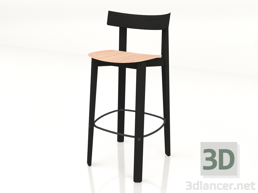 3d model Bar stool Nora (dark) - preview