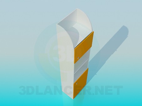 3d model Bookcase with doors - preview 3d model Bookcase with doors - preview